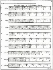 Image result for How to Read a Ruler Worksheet