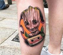 Image result for Simple Baby Groot Tattoo