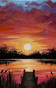 Image result for Night Sunset Painting
