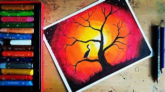 Image result for Oil Pastel Art Galaxy