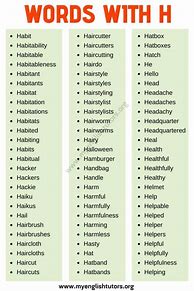 Image result for Words That Start with H to Describe Someone