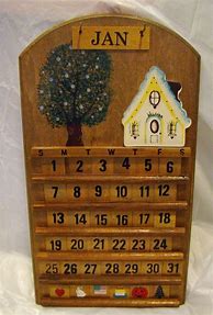 Image result for Americana Perpetual Wood Wall Calendar