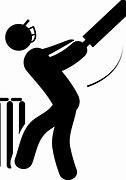Image result for Playing Cricket Outline