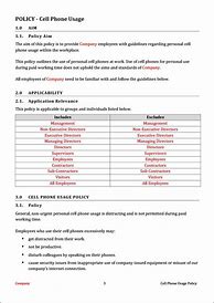 Image result for Cell Phone Policy Sample Template
