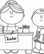 Image result for Teacher and Student Clip Art Black and White