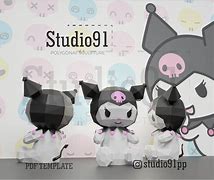 Image result for Kuromi Papercrafting Template