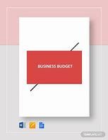 Image result for Small Business Budget Template