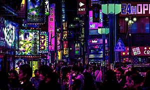 Image result for Futuristic Japan at Night