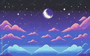 Image result for Starry Night Pixel Art