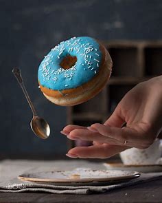 Flying Donut by Alena Gudz | Food photography dessert, Dessert photography, Doughnuts photography