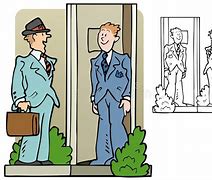 Image result for Salesman at the Door Clip Art