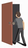 Image result for A Man Opening a Door Drawing