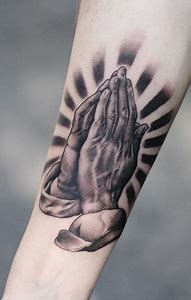 Image result for Jesus Praying Hands Tattoo