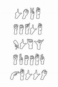 Image result for ASL Sign Language Coloring Pages
