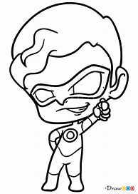 Image result for Chibi Green Lantern Coloring Pages