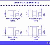 Image result for Dining Table Size Chart