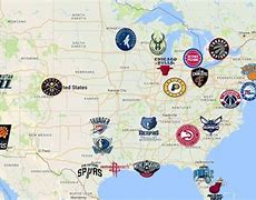 Image result for 2018 NBA Teams Location Map
