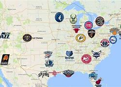 Image result for NBA Teams Map by Conference