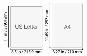Image result for Regular Size Paper Letter