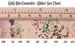 Image result for Glitter Cut Sizes