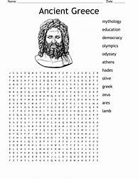 Image result for Ancient Greece Word Search
