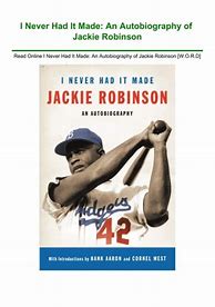 Image result for Jackie Robinson Autobiography Book