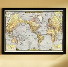 Image result for Framed World Map Art