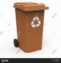 Image result for Brown Recycling Bin