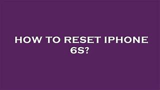 Image result for How Does Reset iPhone Look