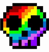 Image result for Pixel Art Rainbow Skull