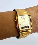 Image result for Casio Square Gold Watches for Men