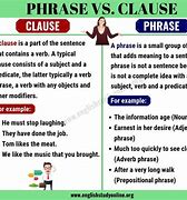 Image result for Clauses and Phrases Examples for Kids