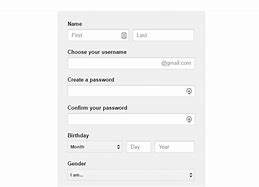 Image result for Gmail Sign Up Form