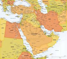 Image result for Middle East Map with Capitals