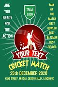 Image result for Tennis Cricket Tournament Poster