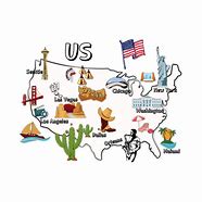 Image result for United States Map with Symbols