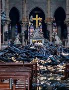 Image result for Notre Dame Interior After Fire