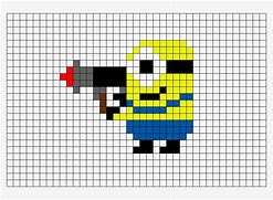 Image result for Pixel Minion Art Grid People