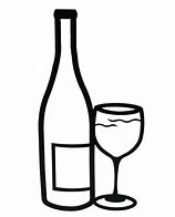 Image result for Black and White Wine Bottle Drawings