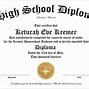 Image result for High School Graduation Certificate