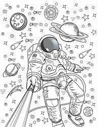 Image result for Astronaut Galaxy Coloring