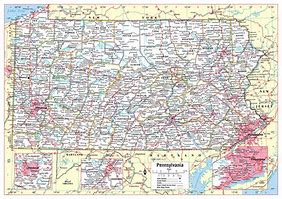 Image result for Printable Map of Pennsylvania