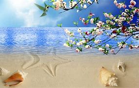 Image result for Beach Scenes with Flowers