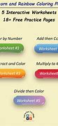 Image result for Unicorn Rainbow Color by Number