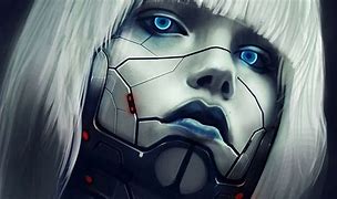 Image result for Girl Robot Blue Glowing Eyes Pics