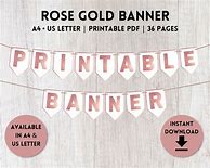 Image result for Printable Rose Gold Alphabet Banner