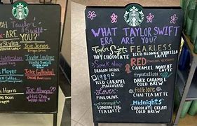 Image result for Taylor Swift Starbucks Lovers Menu