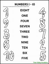 Image result for Spelling Numbers 1 10 Worksheets