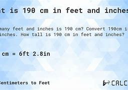Image result for 190 Cm in Feet