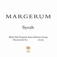 Image result for Margerum Syrah Black Oak